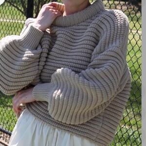 Na Nin Romy Chunky Ribbed Sweater, EUC! RETAILS $275!